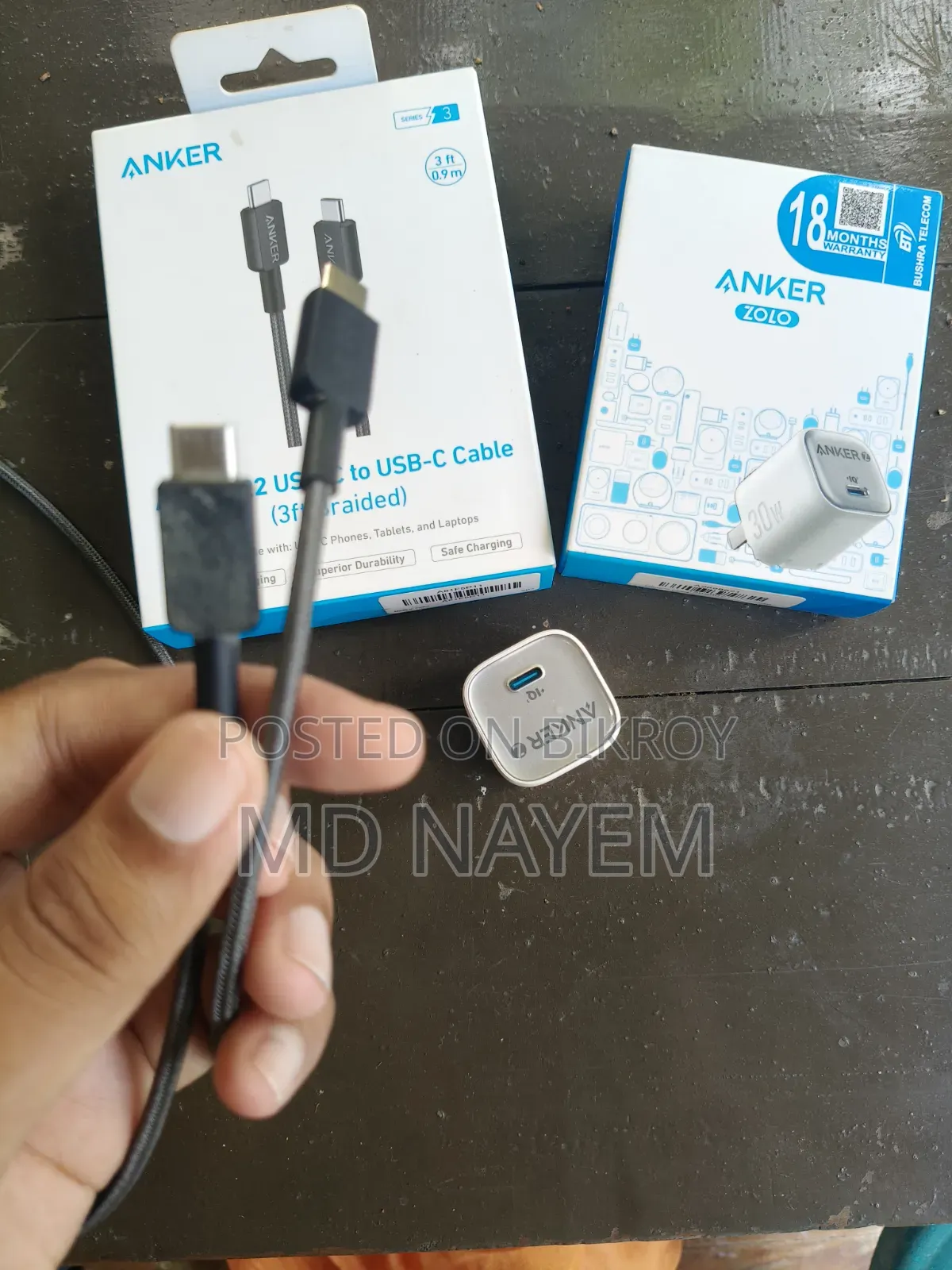 Anker Zolo 30W Fast Charger + Anker 322 USB-C Cable (Fresh Condition)