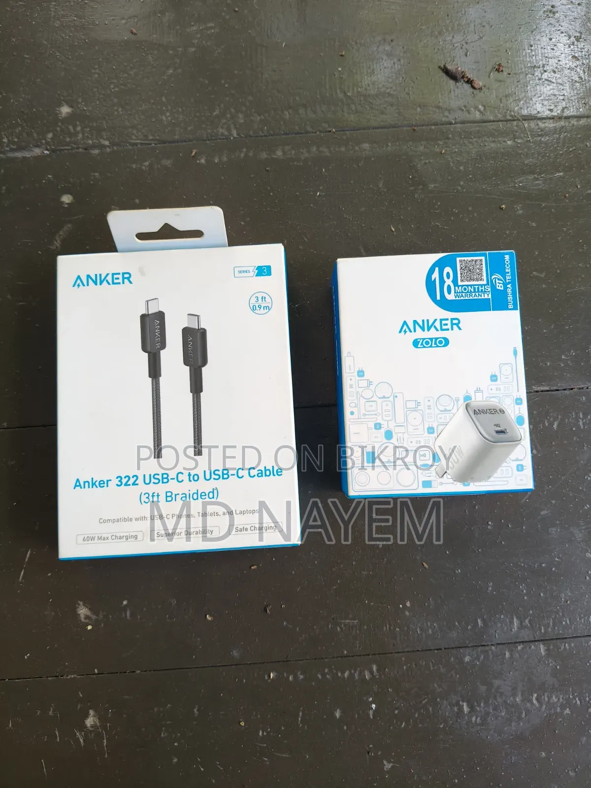 Anker Zolo 30W Fast Charger + Anker 322 USB-C Cable (Fresh Condition)