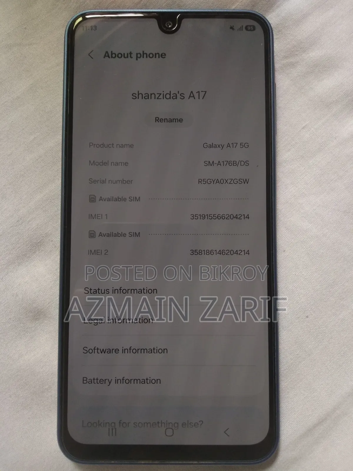 Samsung Galaxy A17 5G 128 GB Blue