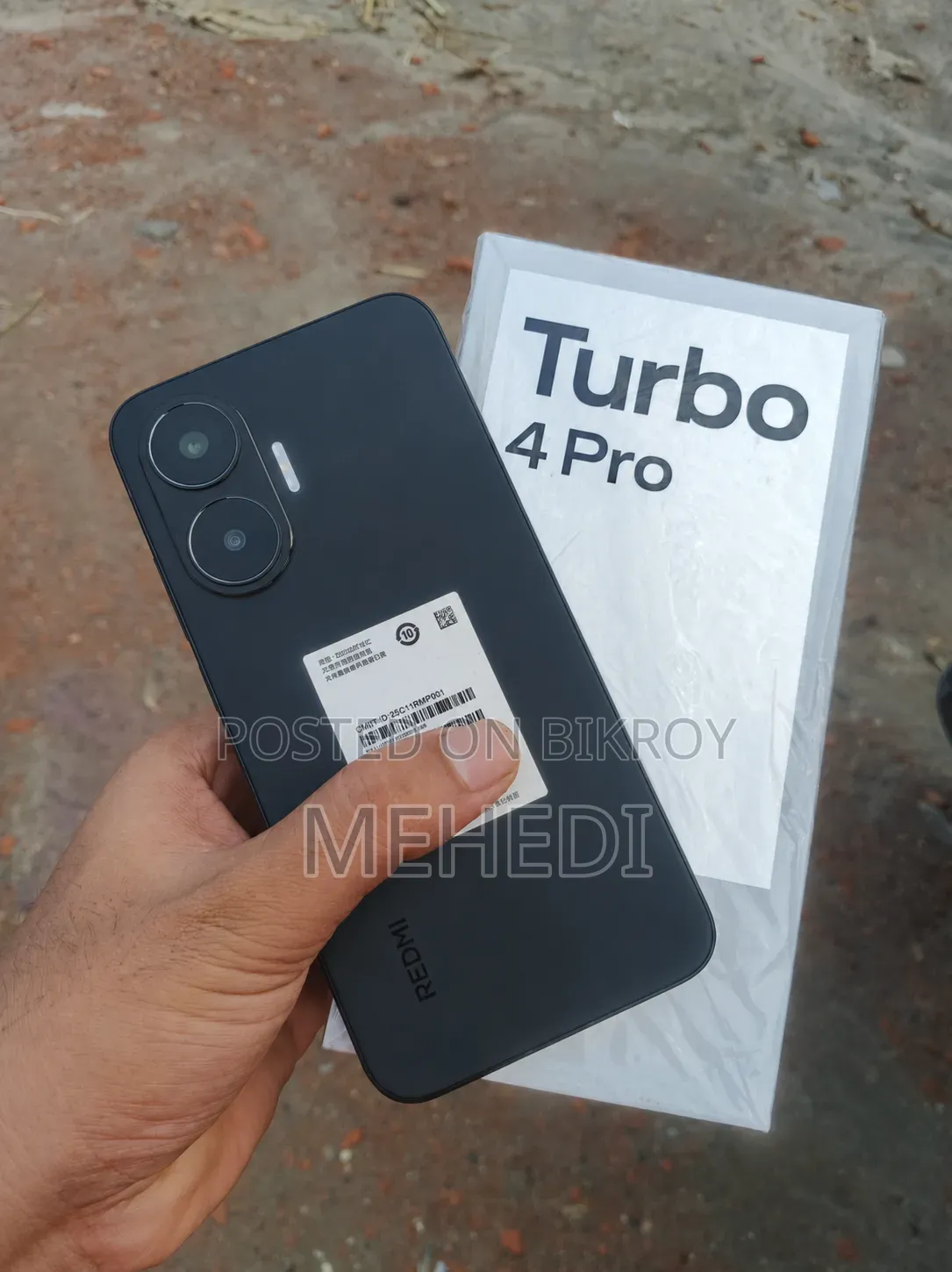 শাওমি রেডমি টার্বো ৪ প্রো ২৫৬ জিবি ব্ল্যাক