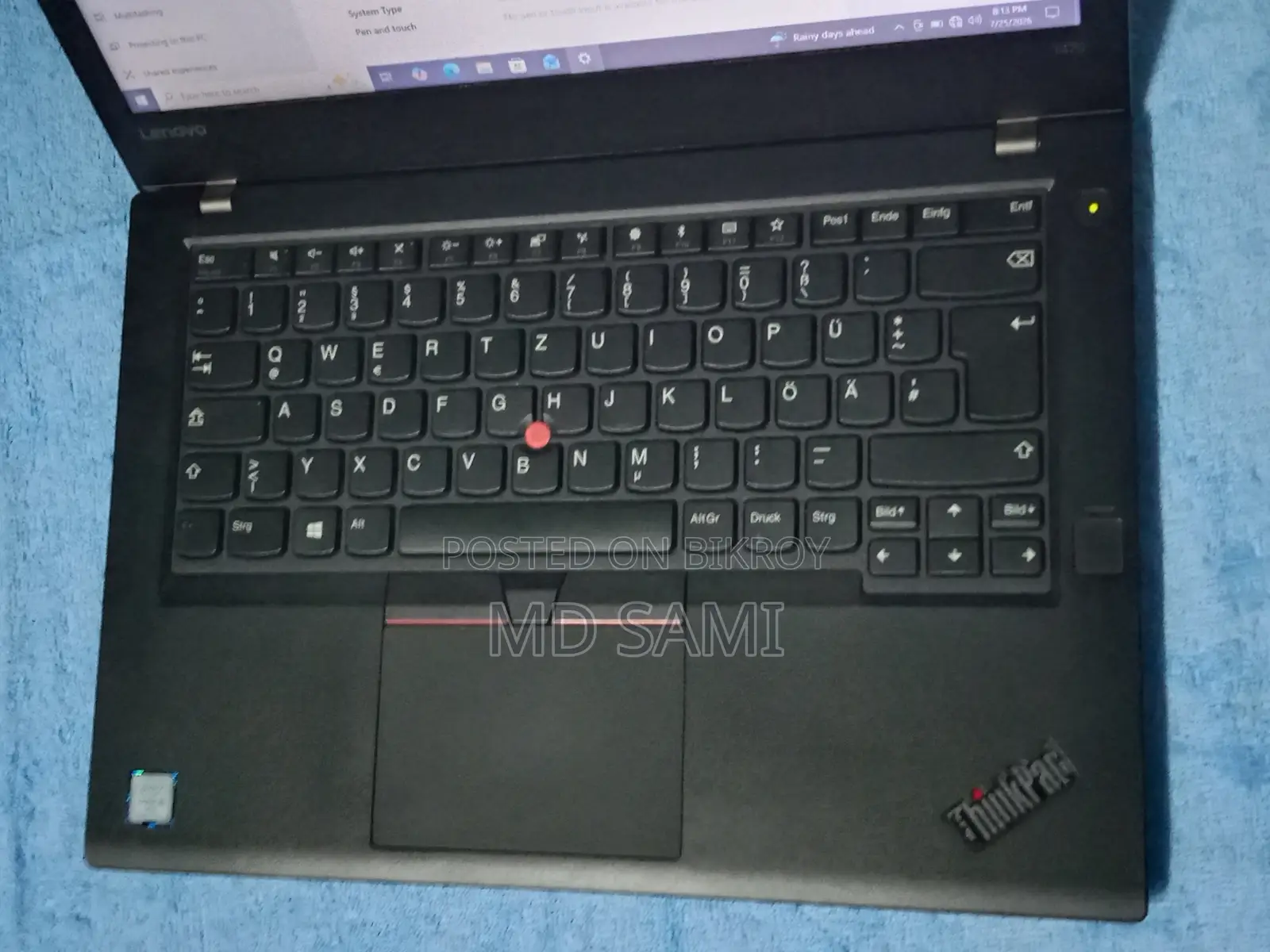 Laptop Lenovo ThinkPad T470 16GB Intel Core I5 SSD 256GB