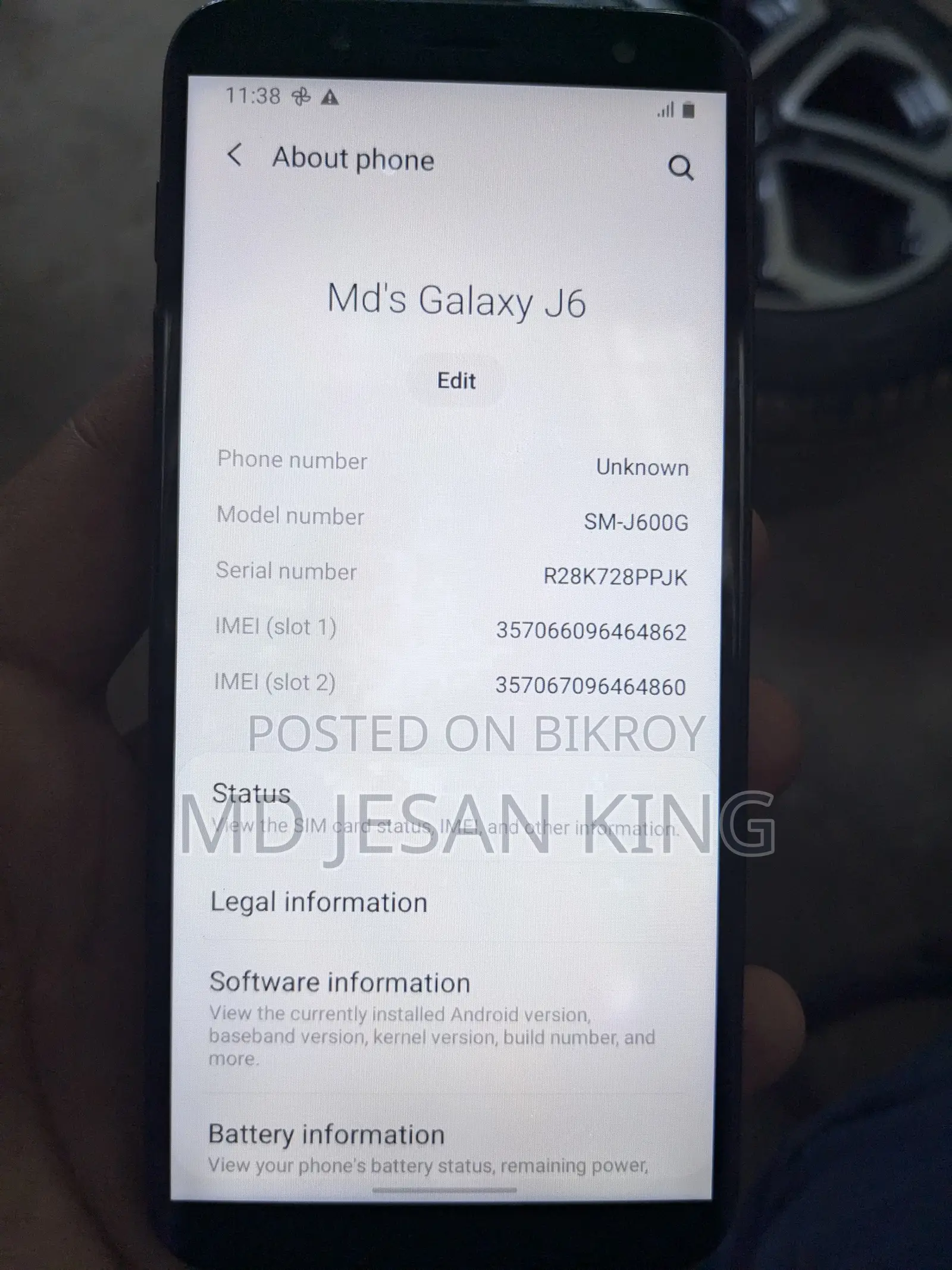 Samsung Galaxy J6 64 GB Black