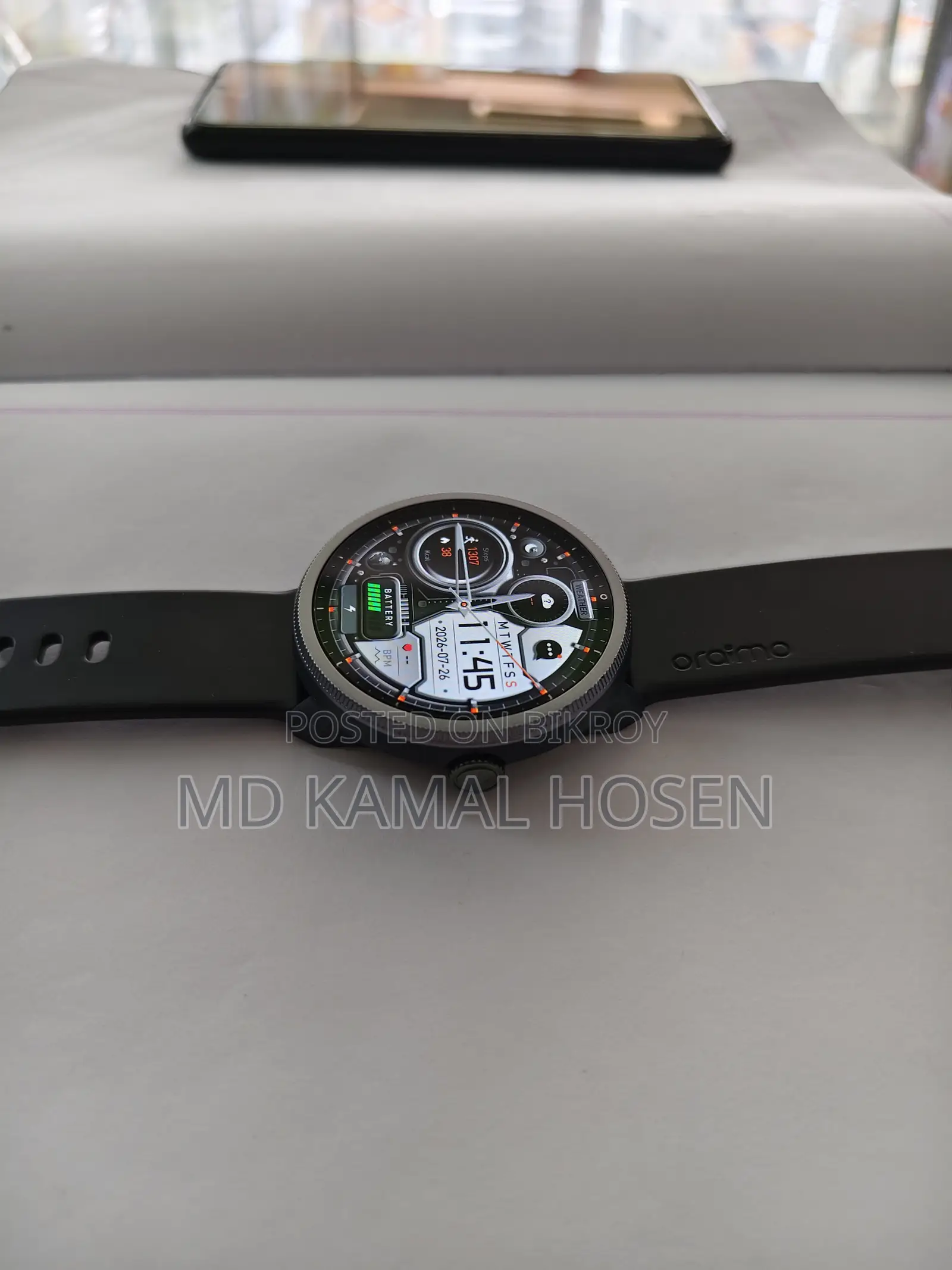 Oraimo 5R Smartwatch (Full Fresh / No Scratches) - Emergency Sale!