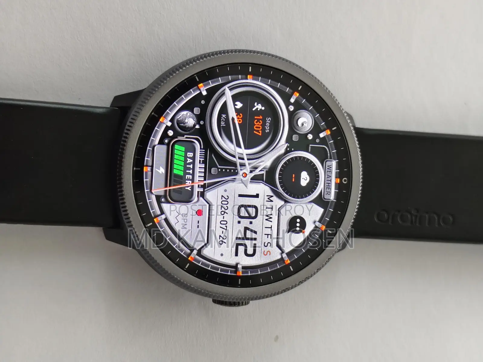 Oraimo 5R Smartwatch (Full Fresh / No Scratches) - Emergency Sale!