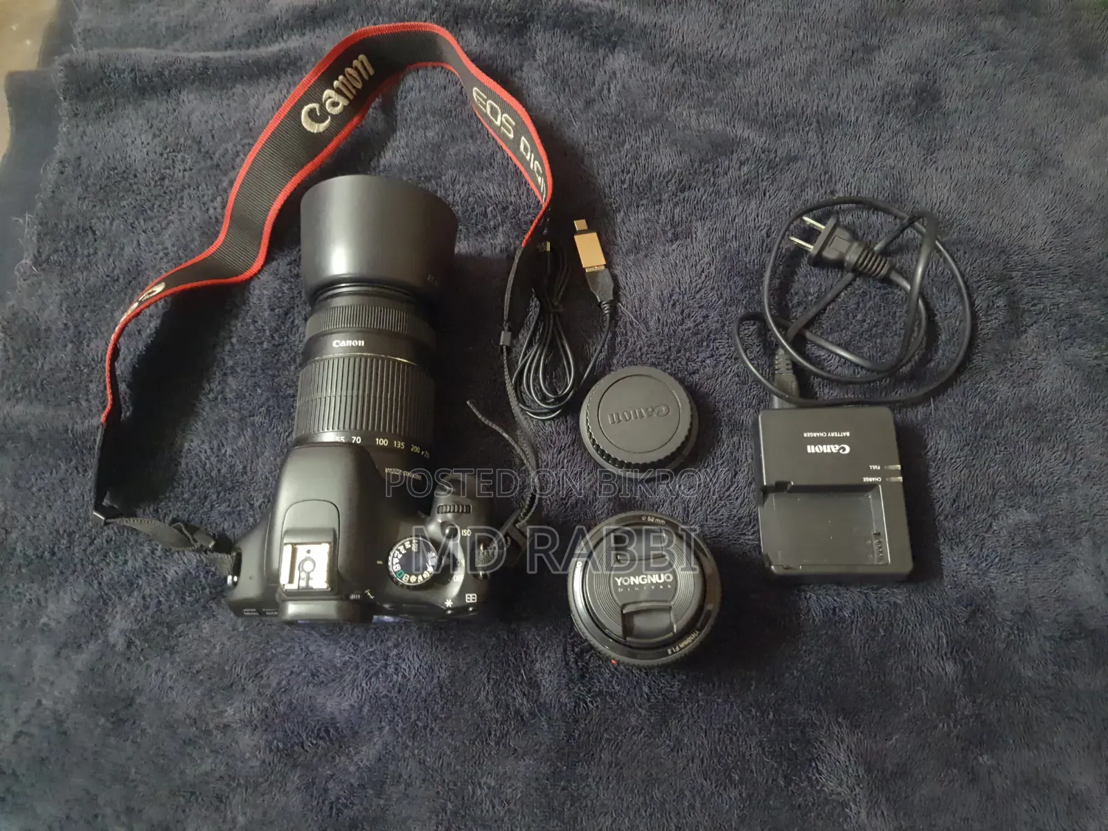 Canon 550d Camera 55-250zoom Lens and 50mm Prime Lens