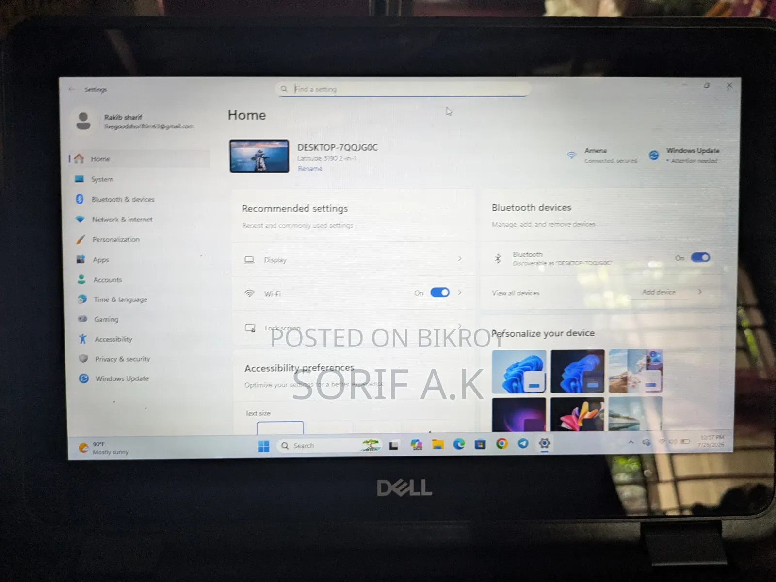 Laptop Dell Latitude 3190 2-in-1 8GB Intel Pentium SSD 256GB