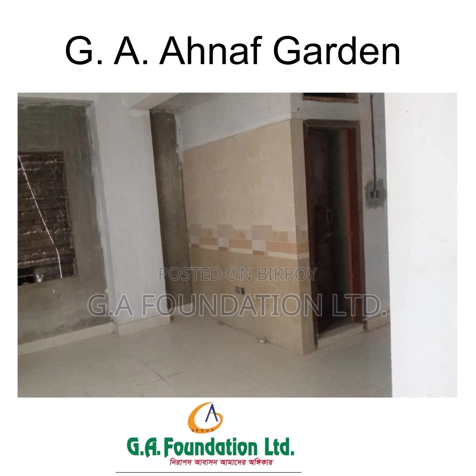 3 Bedroom Apartment in G. A. Ahnaf Garden, Mirpur for Sale
