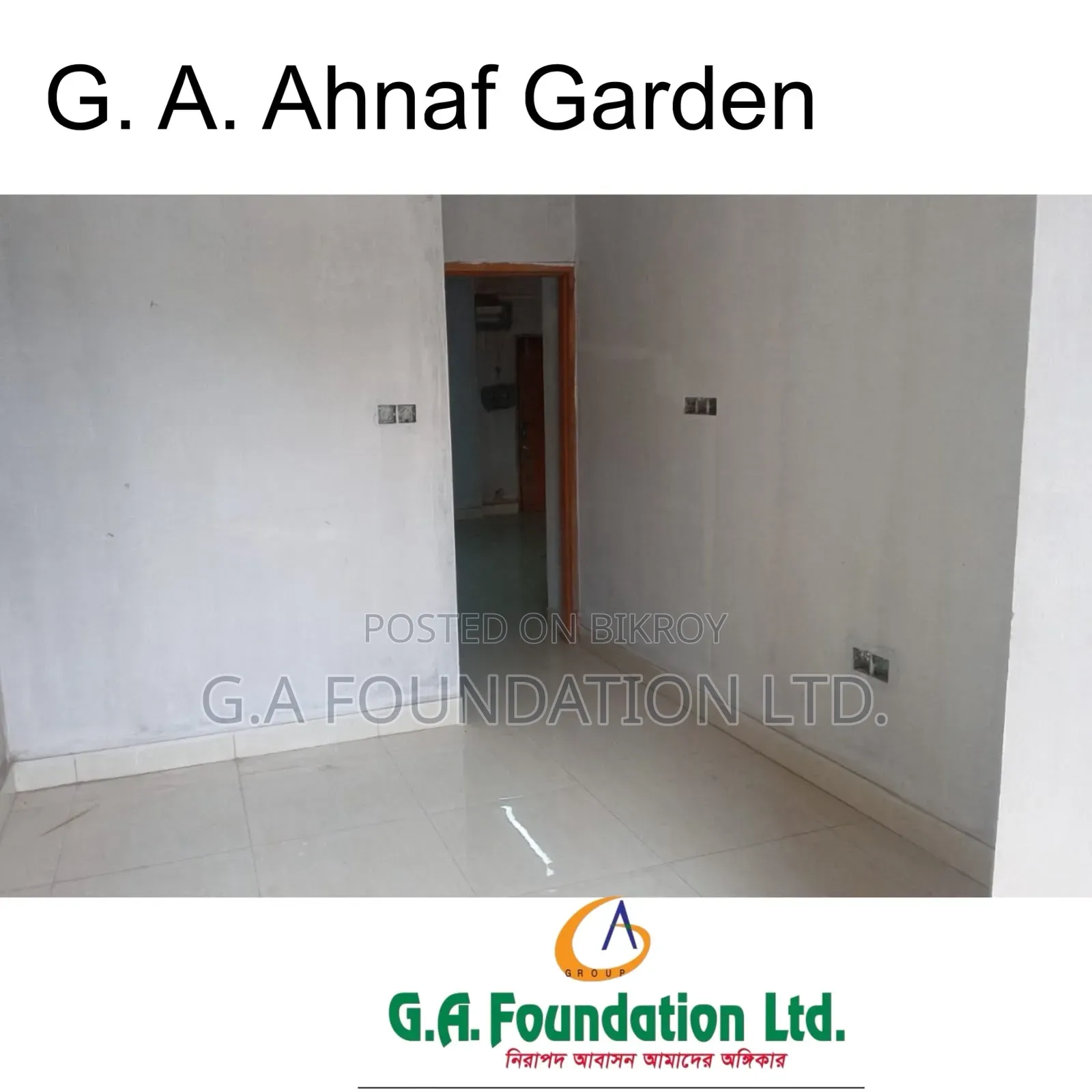 3 Bedroom Apartment in G. A. Ahnaf Garden, Mirpur for Sale