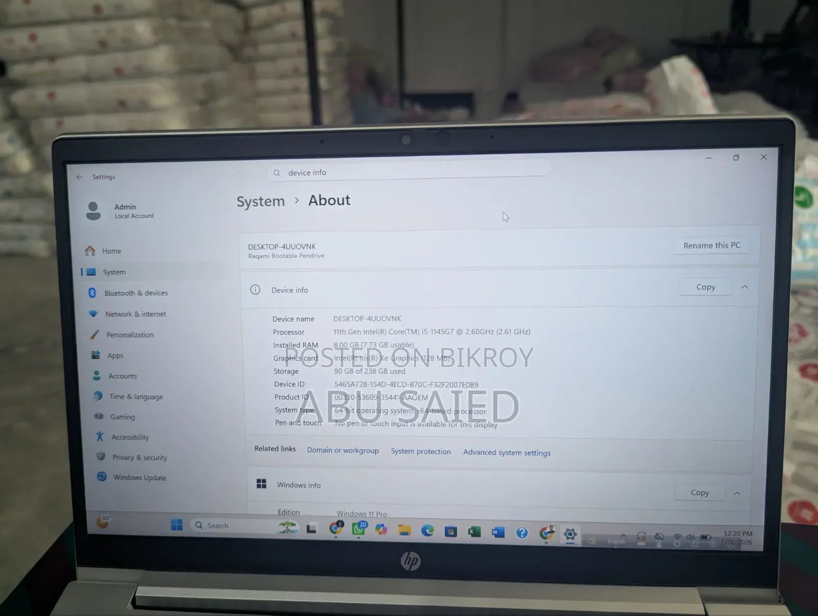 Laptop HP 630 8GB Intel Core i5 SSD 256GB