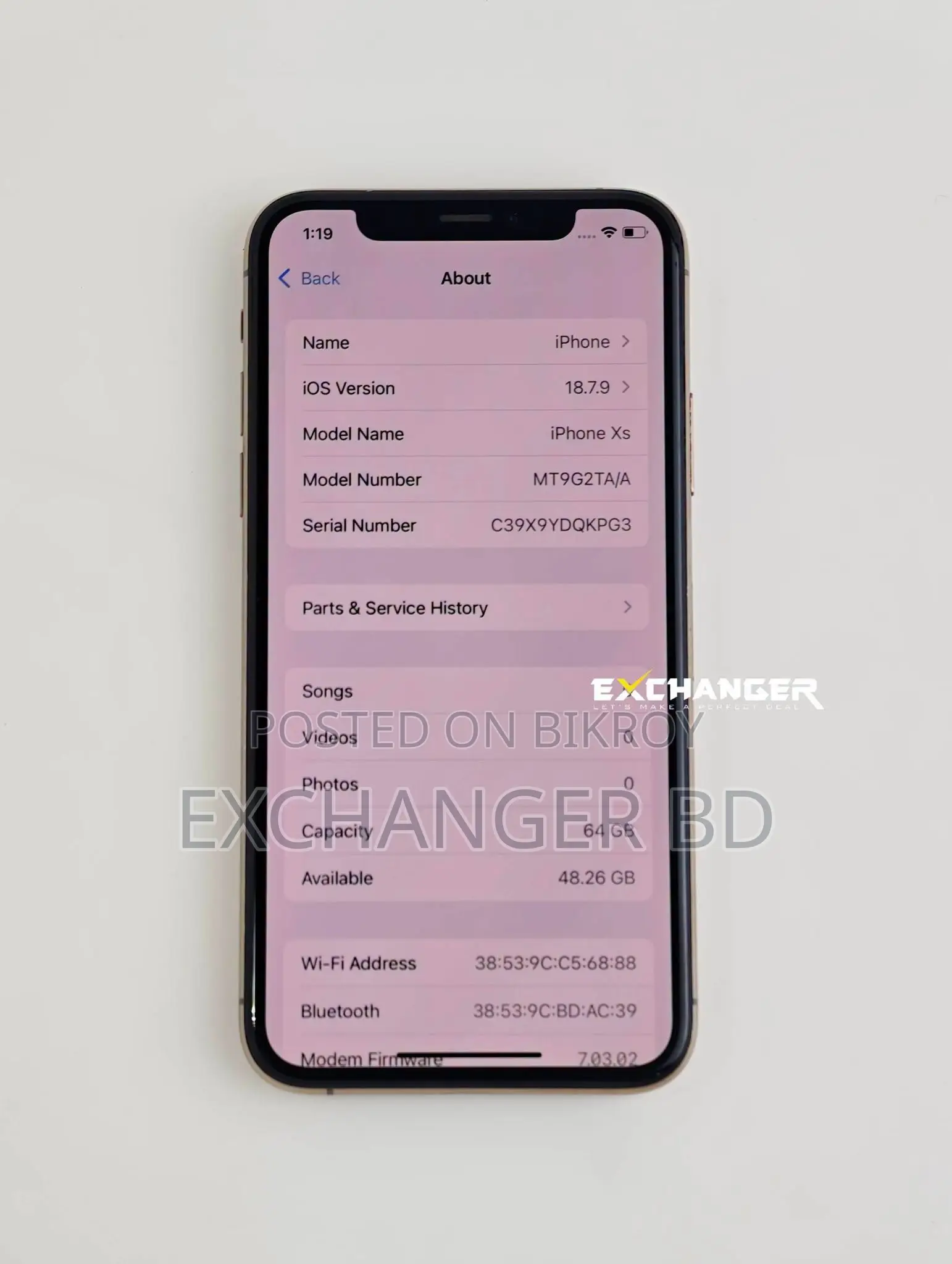 Apple iPhone X 64 GB Gold