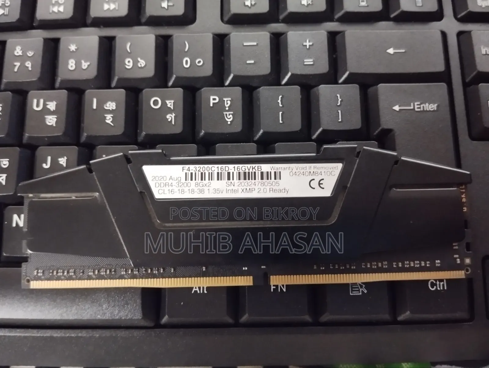 GSkill Ripjaws 8*2=16GB 3200Mhz Desktop RAM