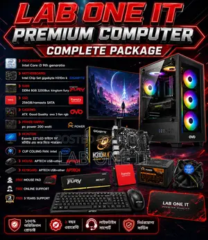 New Desktop Computer Gigabyte 8GB RAM Intel Processor 256GB SSD
