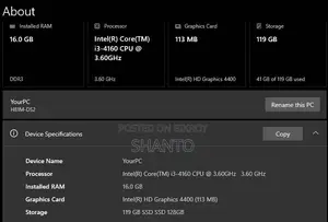 Desktop Computer Gigabyte 16GB Intel Core i3 SSD 128GB