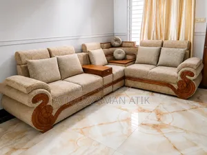Luxury Chittagong Segun Wood Corner Sofa – Like New Condition