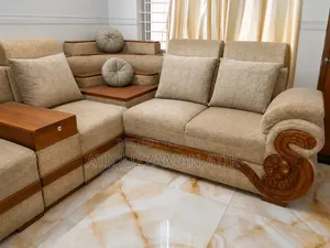 Luxury Chittagong Segun Wood Corner Sofa – Like New Condition