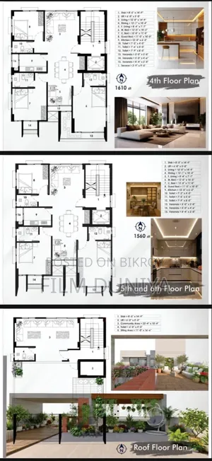 Furnished 3 Bedroom Block of Flats in Dhaka, Basundhara for sale