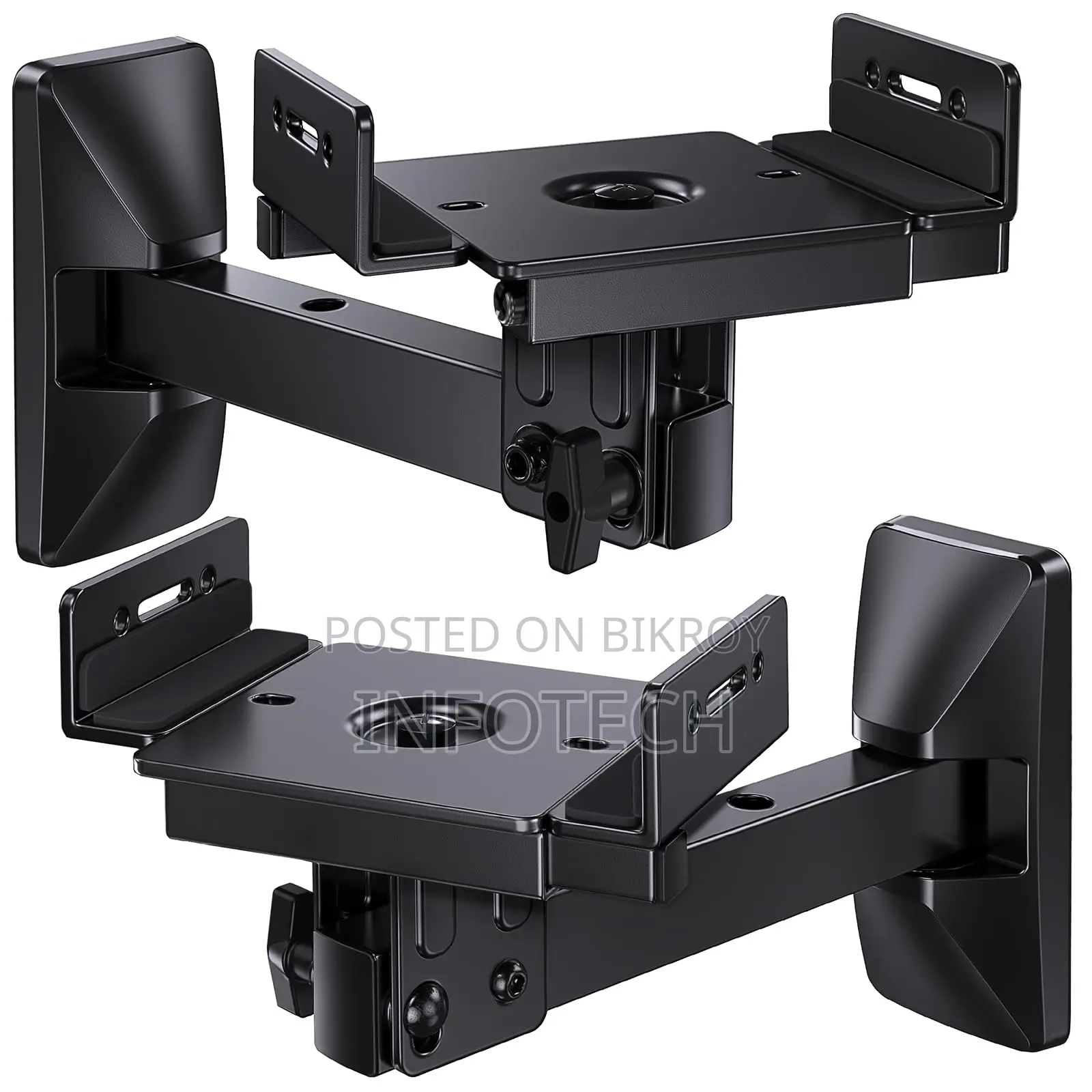 Bookshelf Speaker Wall Mount Adjustable -1Pair Mounts Up to 55 LBS