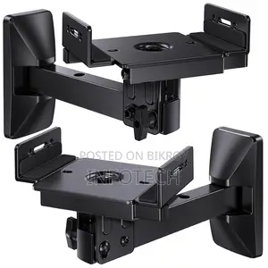 Bookshelf Speaker Wall Mount Adjustable -1Pair Mounts Up to 55 LBS