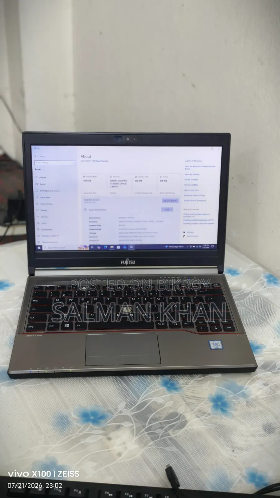 Laptop Fujitsu Lifebook E746 8GB Intel Core i5 SSD 256GB