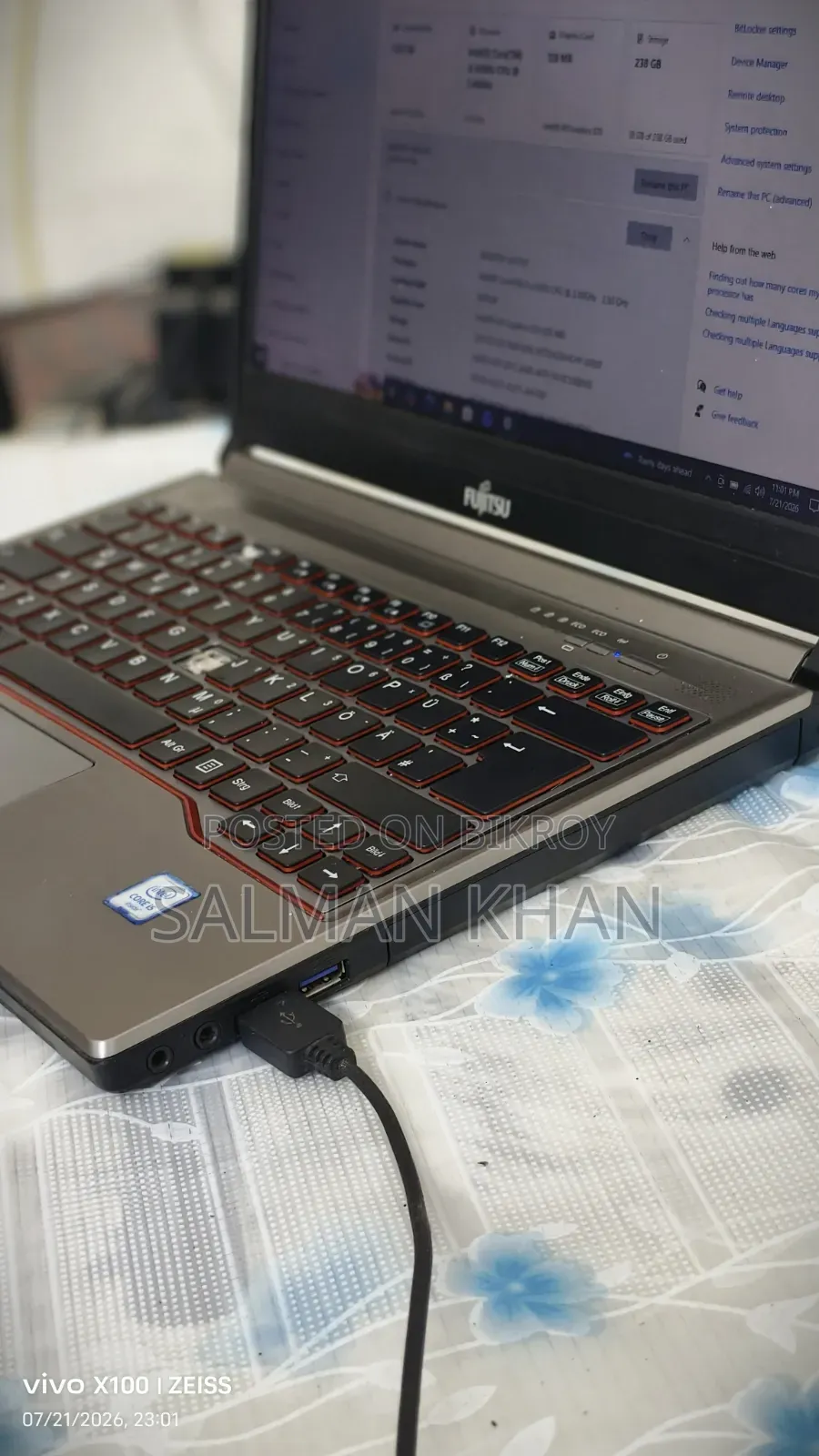 Laptop Fujitsu Lifebook E746 8GB Intel Core i5 SSD 256GB