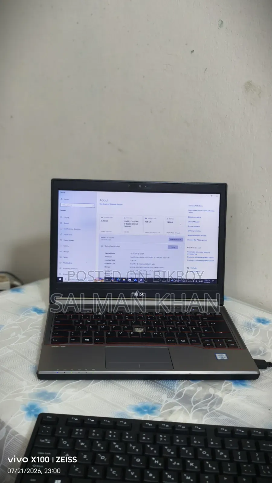 Laptop Fujitsu Lifebook E746 8GB Intel Core i5 SSD 256GB