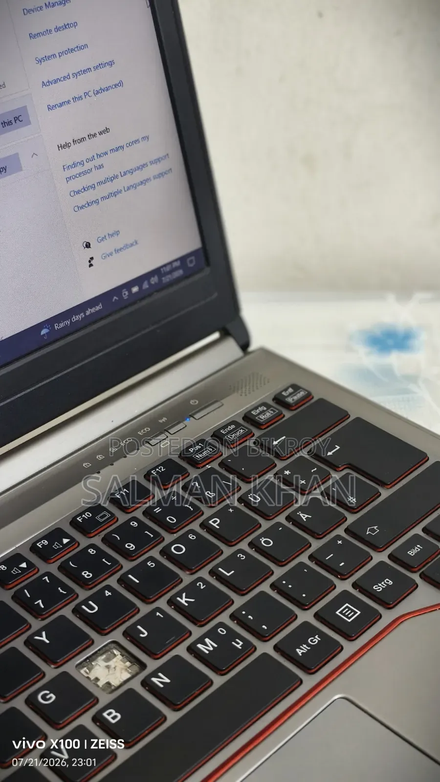 Laptop Fujitsu Lifebook E746 8GB Intel Core i5 SSD 256GB