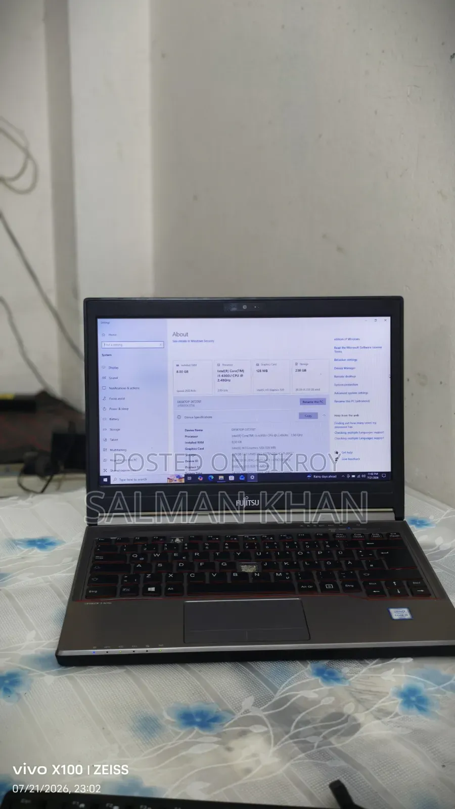 Laptop Fujitsu Lifebook E746 8GB Intel Core i5 SSD 256GB