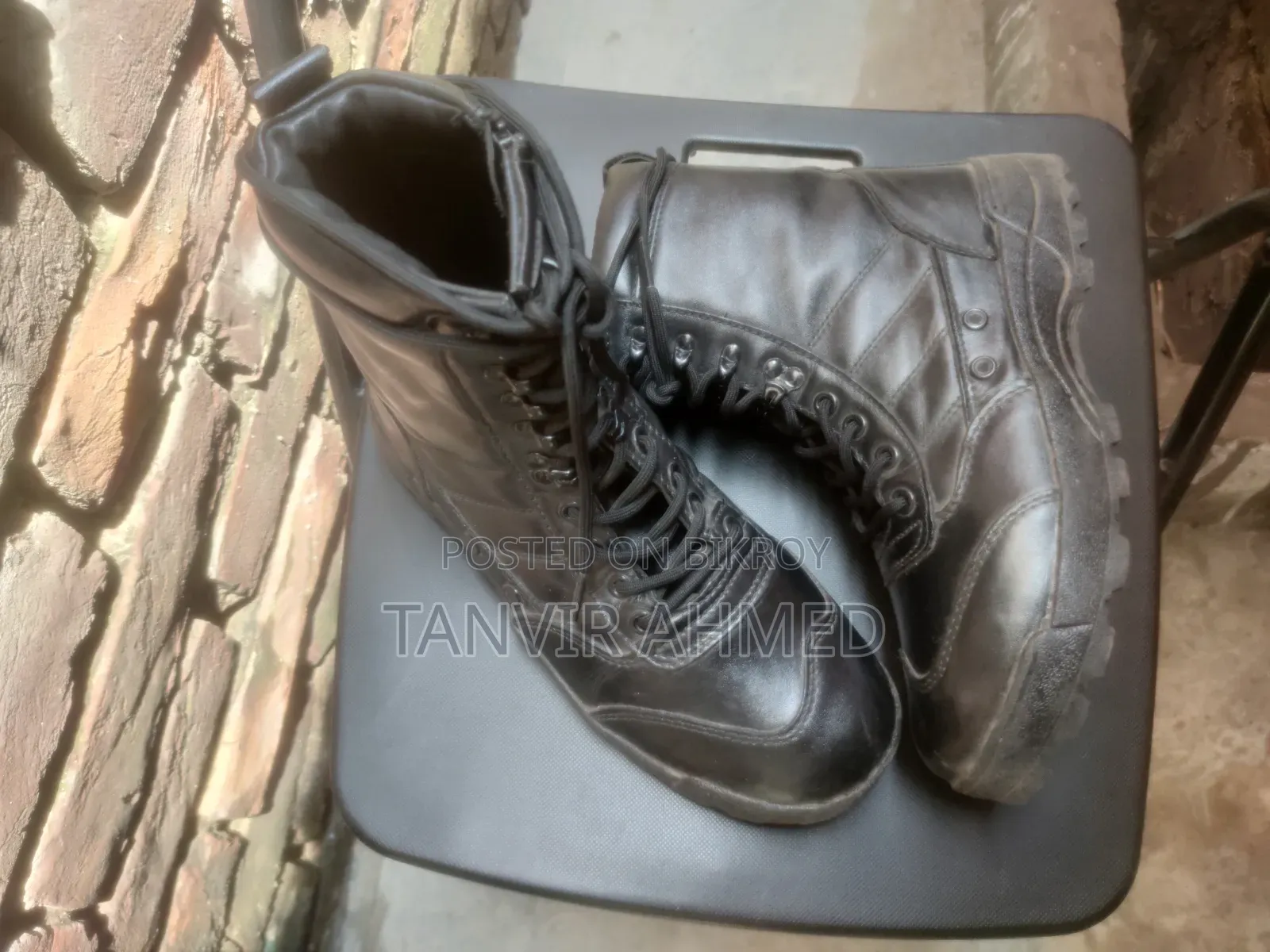 Black Leather Boots.