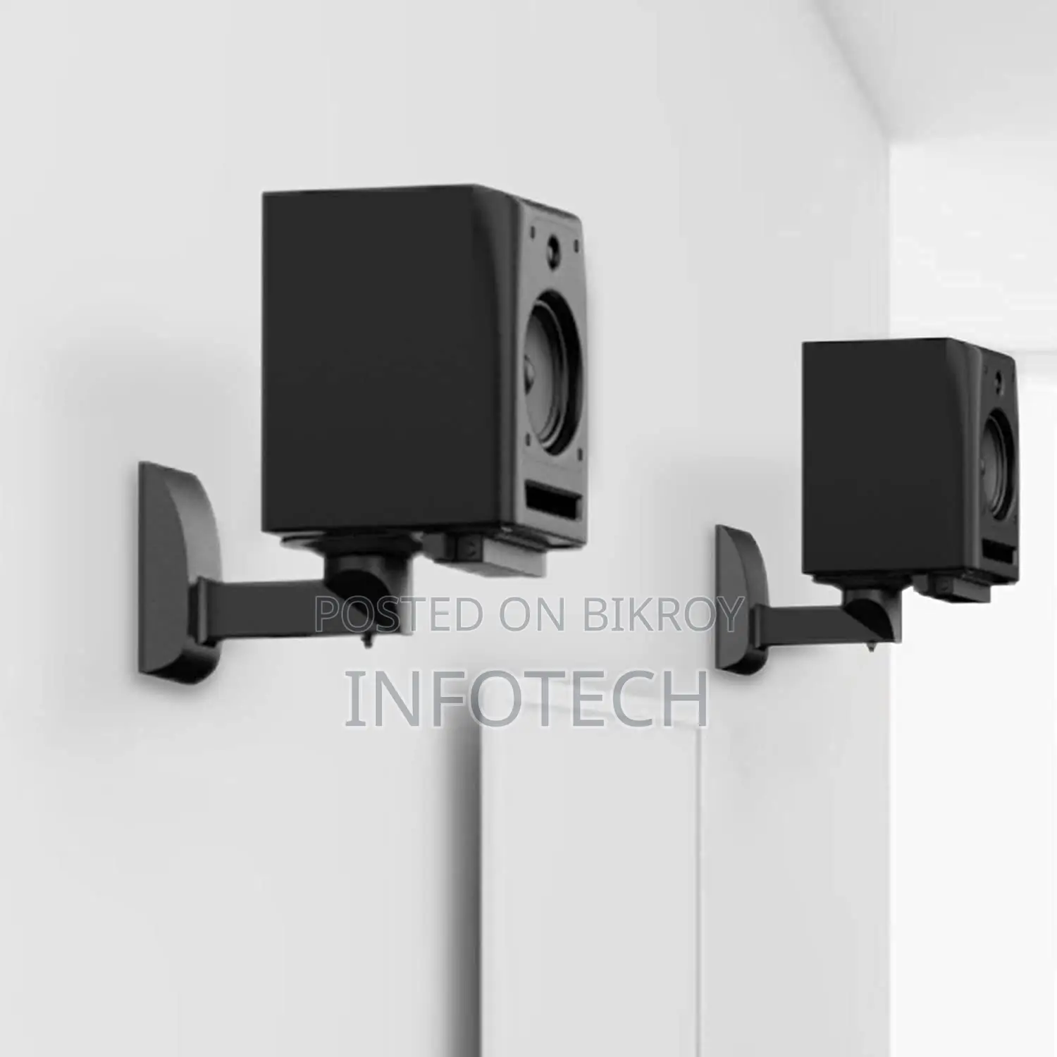 Bookshelf Speaker Wall Mount Adjustable -1Pair Mounts Up to 55 LBS