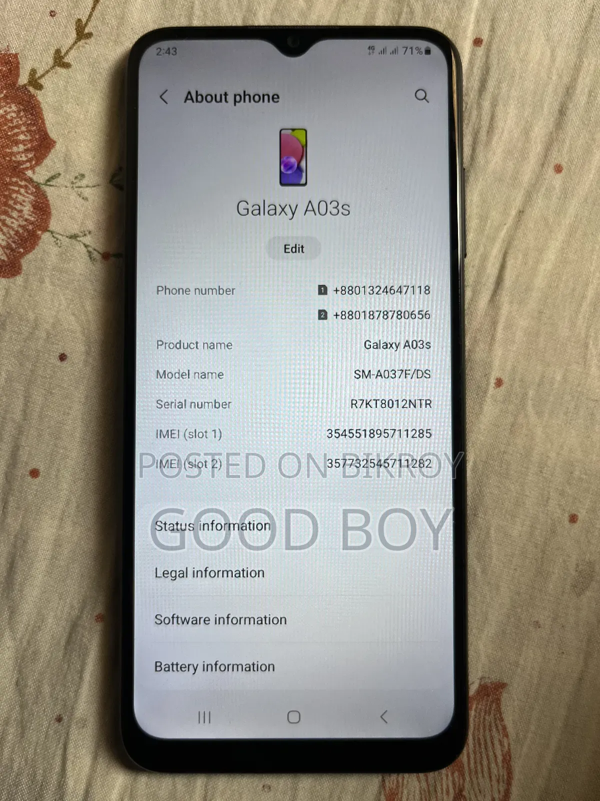 Samsung Galaxy A03s 64 GB Black