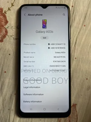 Samsung Galaxy A03s 64 GB Black