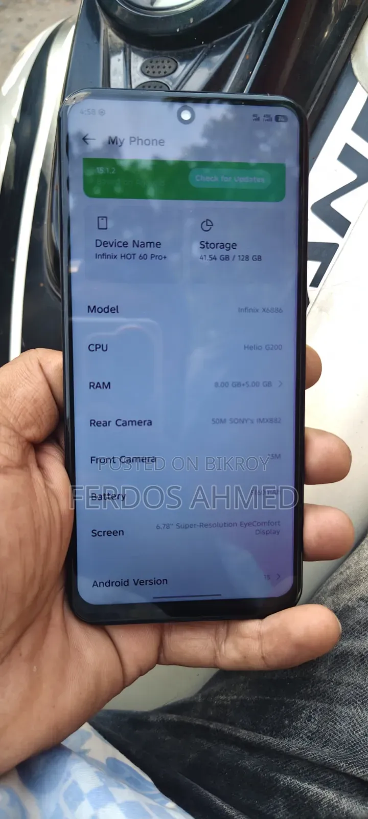 Infinix Hot 60 Pro+ 128 GB Silver