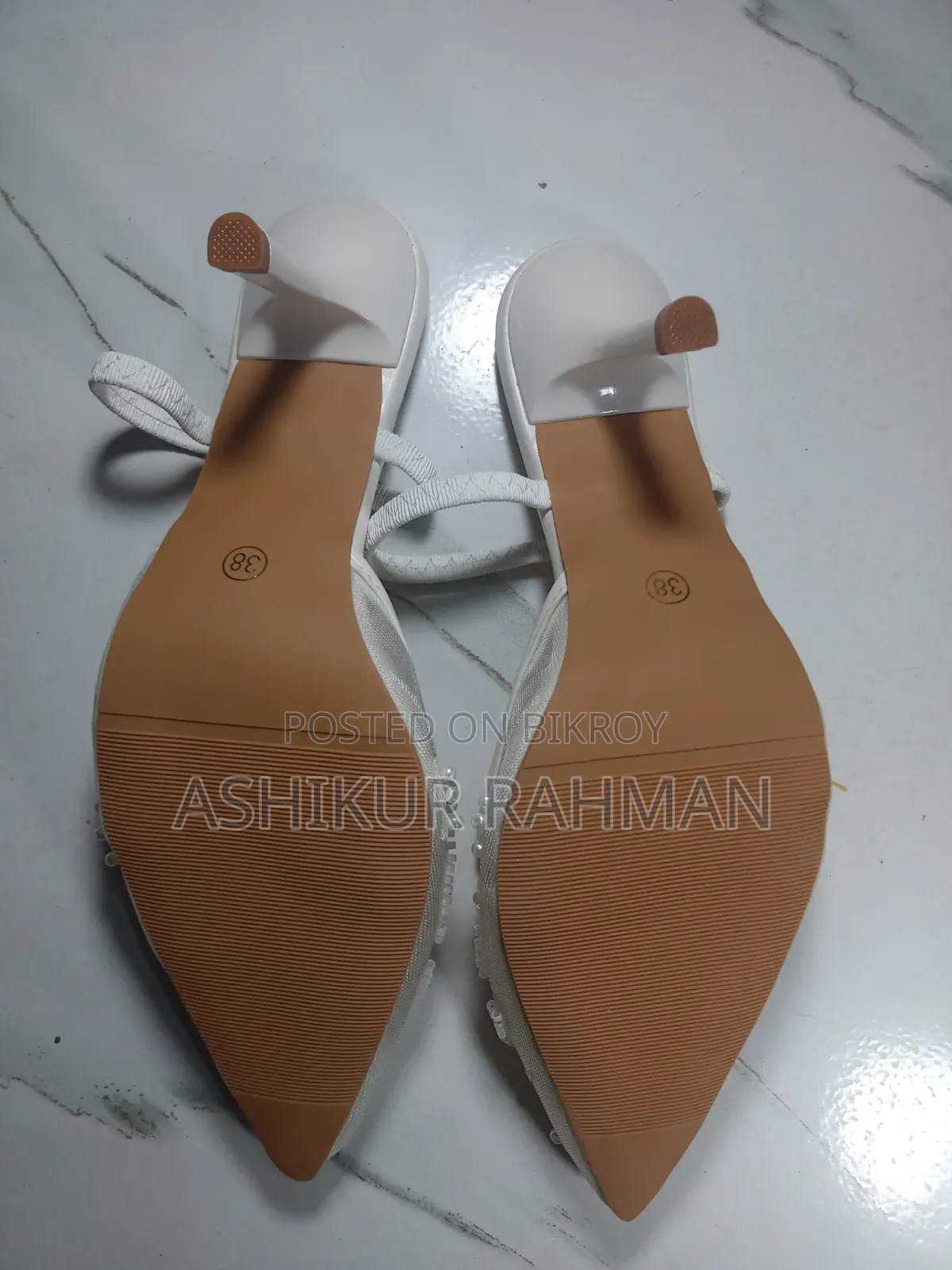 Zara Embroidered Mesh Slingback Flat Shoes