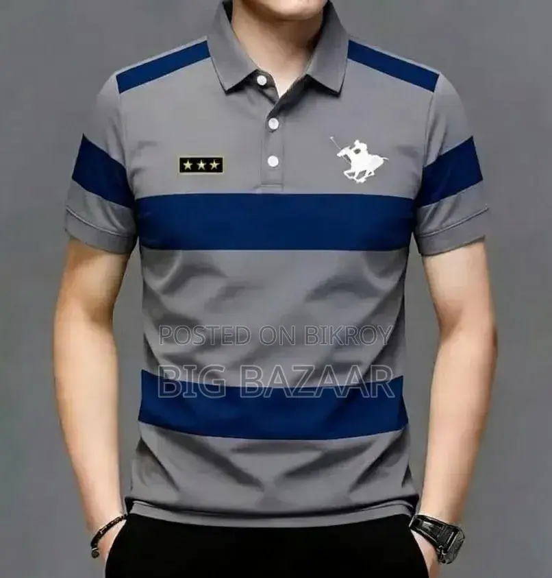 Striped Super Premium Half Sleeve Polo Shirts New Collection
