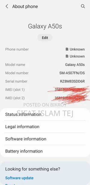 Samsung Galaxy A50s 128 GB Blue