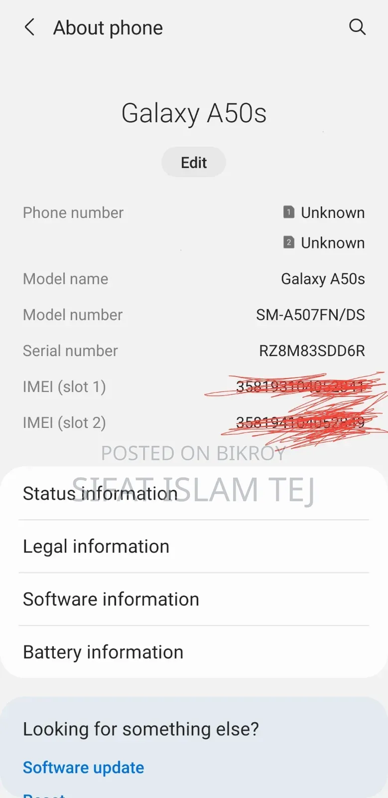 Samsung Galaxy A50s 128 GB Blue