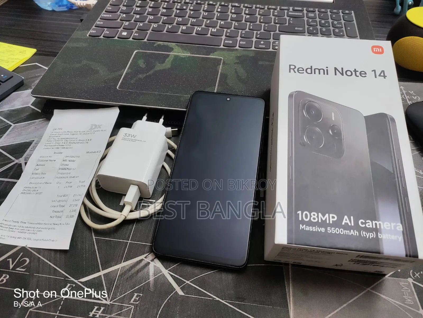 Xiaomi Redmi Note 14 4G 256 GB Black