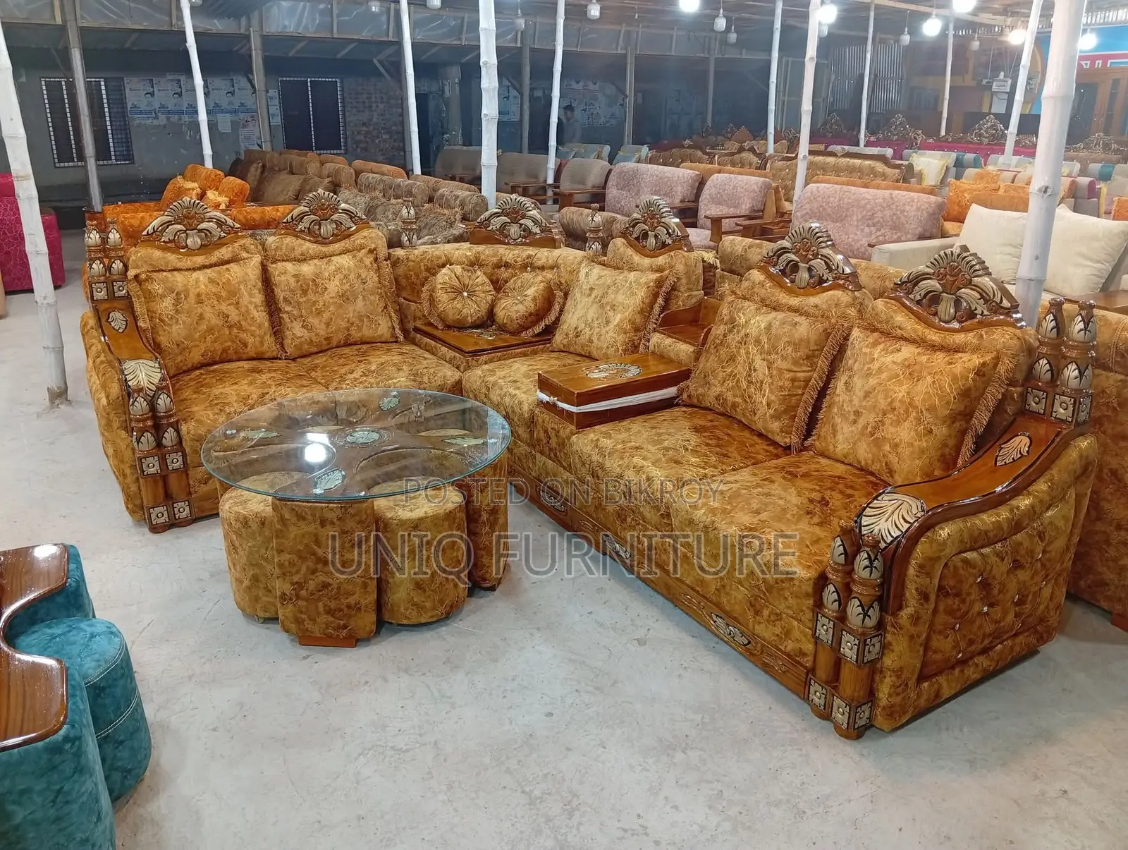 Corner Sofa 5 Seat With Cushions