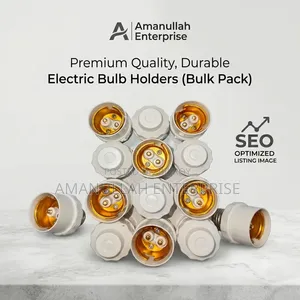 Durable Electric Bulb Holder Bulk Pack | Amanullah Enterprise (12 Pcs)