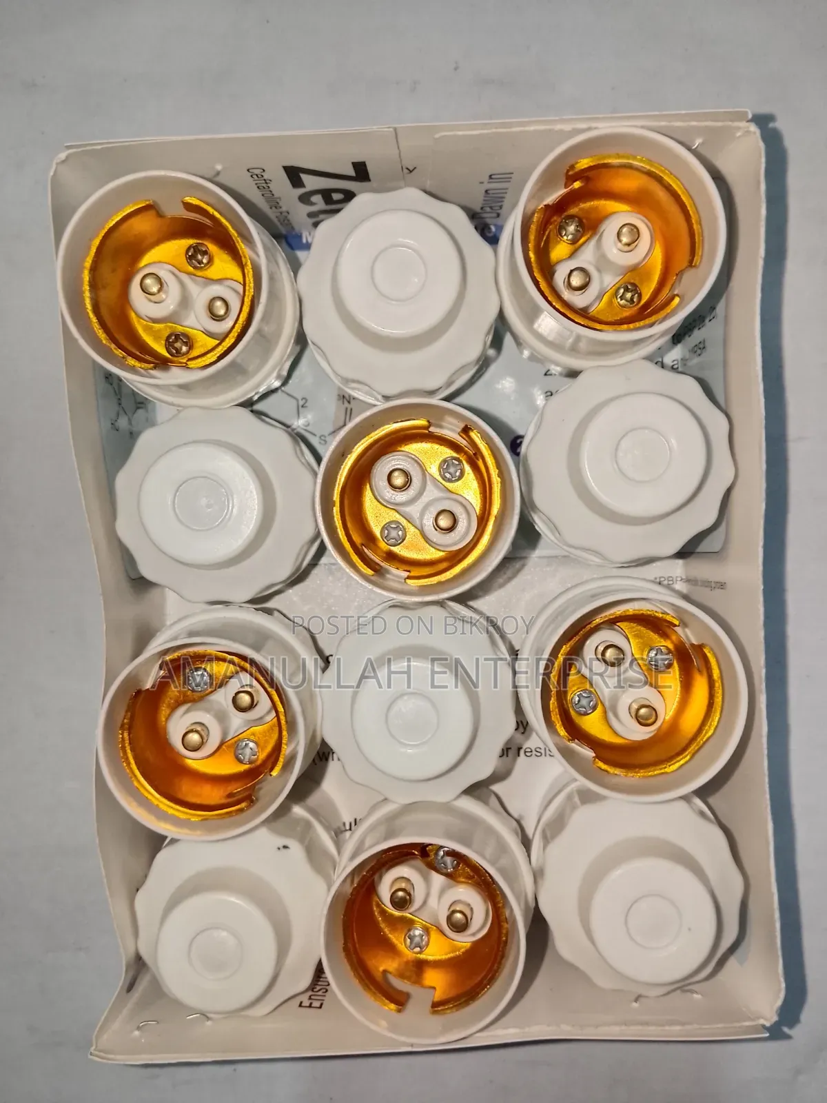 Durable Electric Bulb Holder Bulk Pack | Amanullah Enterprise (12 Pcs)