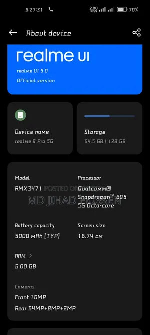 Realme 9 Pro 128 GB Blue