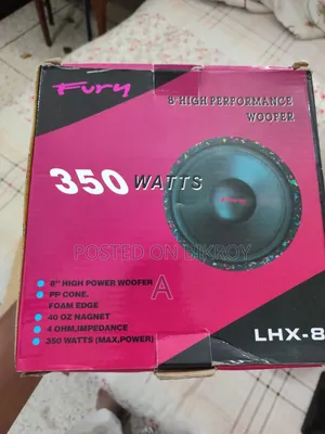 Fury 8 Inch Woofer 4 Ohms 350w