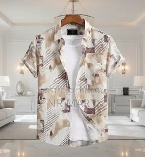 Fashionable Digital Printed Premium Half Sleeve Shirt
