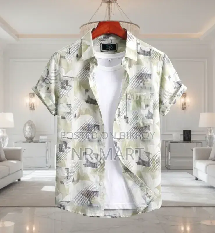 Fashionable Digital Printed Premium Half Sleeve Shirt