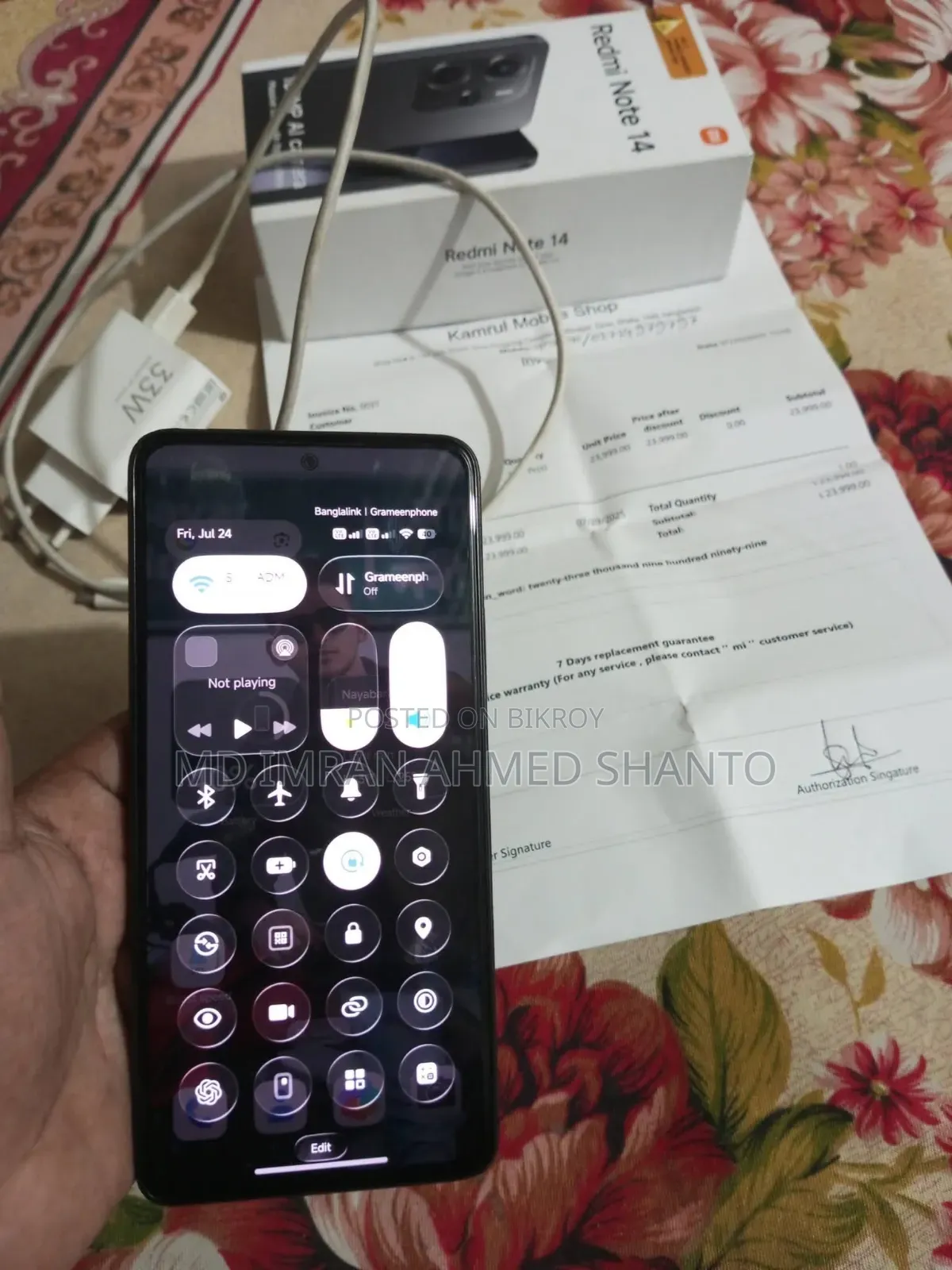 Xiaomi Redmi Note 14 4G 256 GB Black