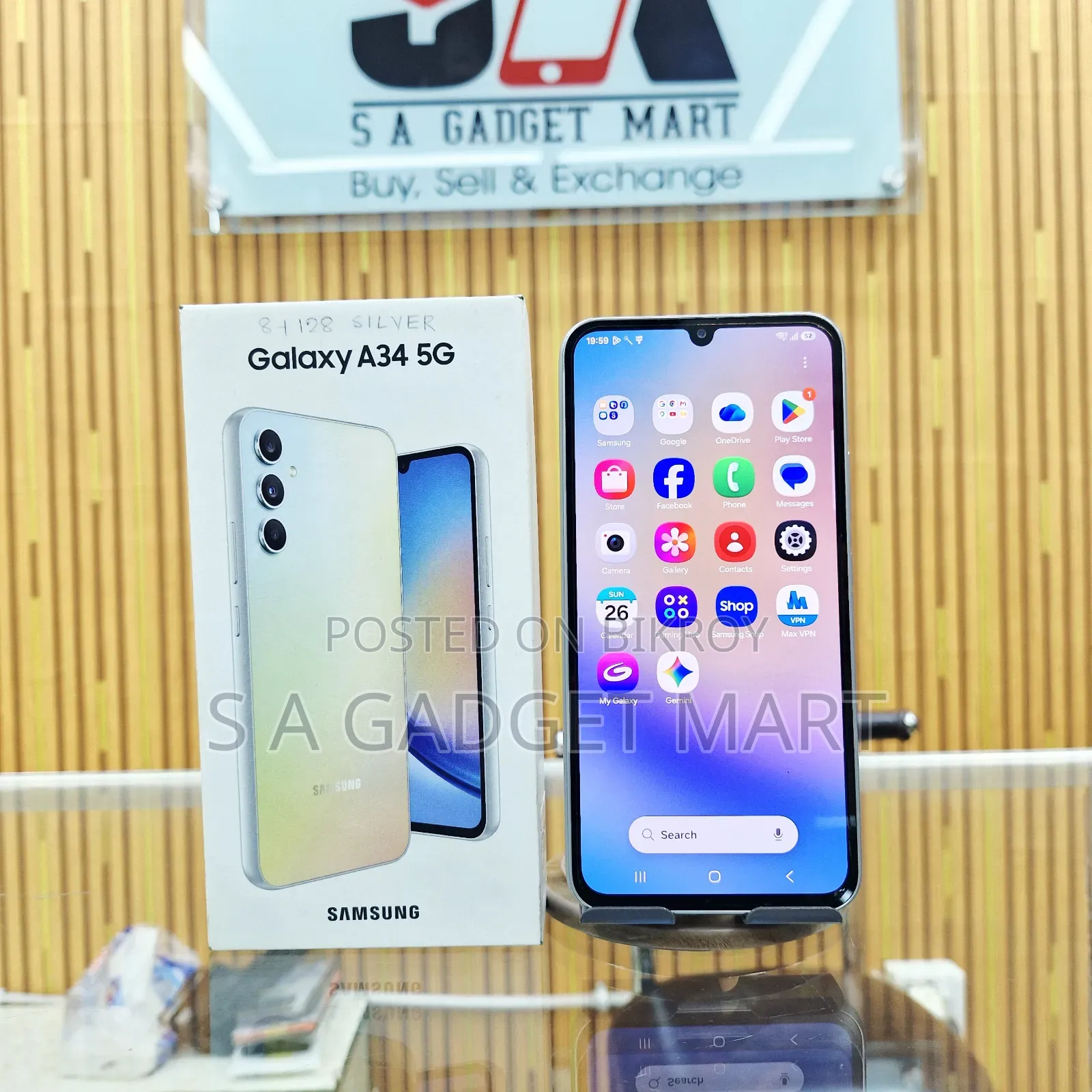 স্যামসাং গ্যালাক্সি এ৩৪ ৫জি ১২৮ জিবি সিলভার