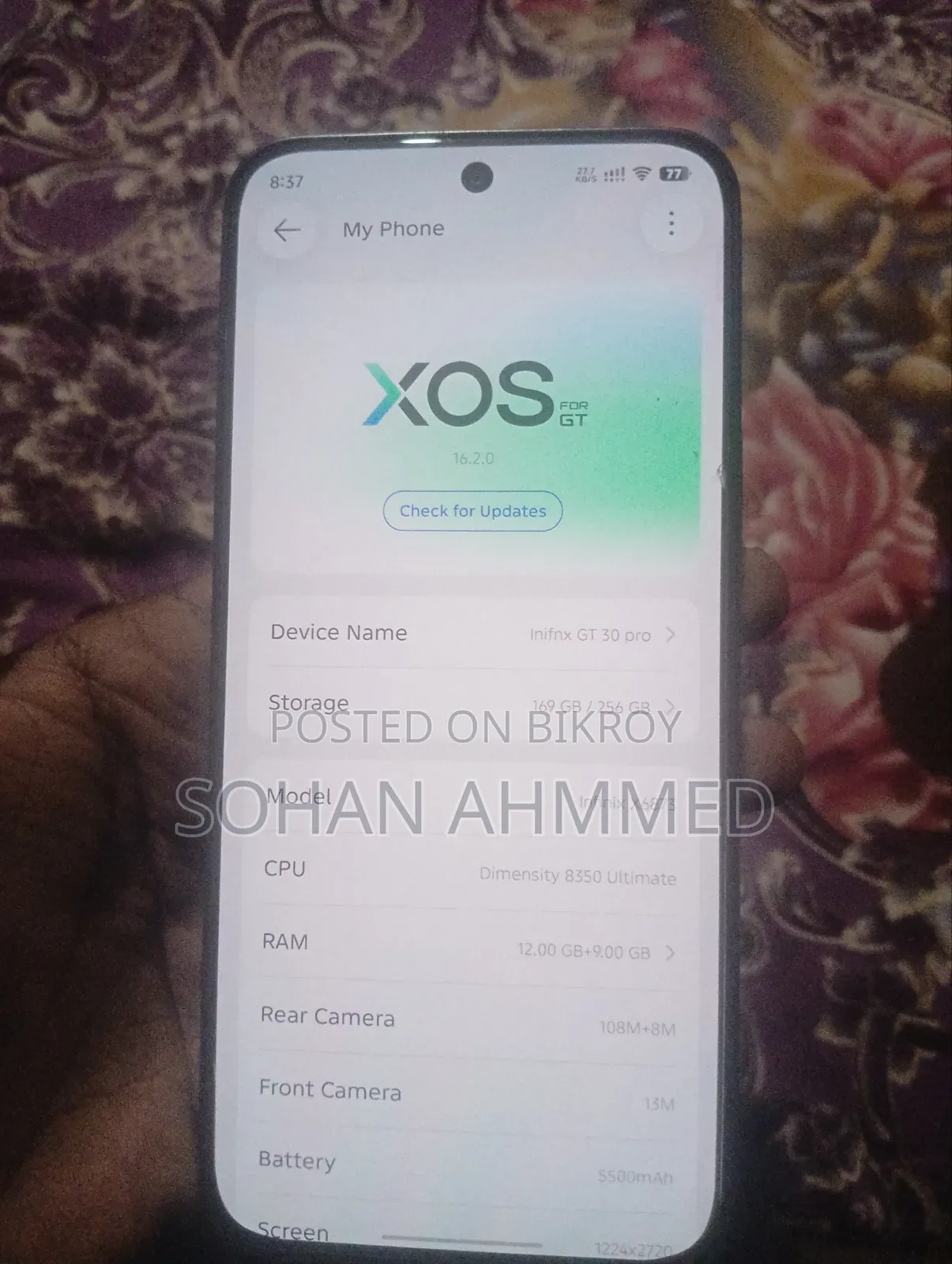 Infinix GT 30 Pro 256 GB Silver