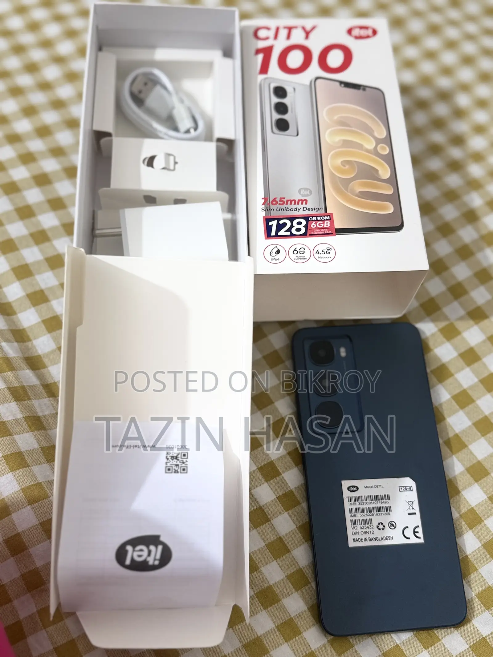 New Itel City 100 128 GB Gold