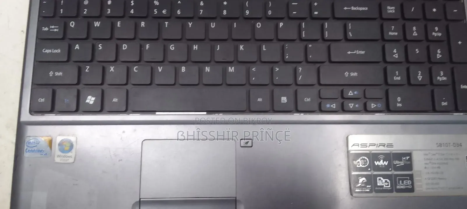Laptop Acer Aspire 5810T 4GB Intel Core 2 Duo HDD+SSD 320GB