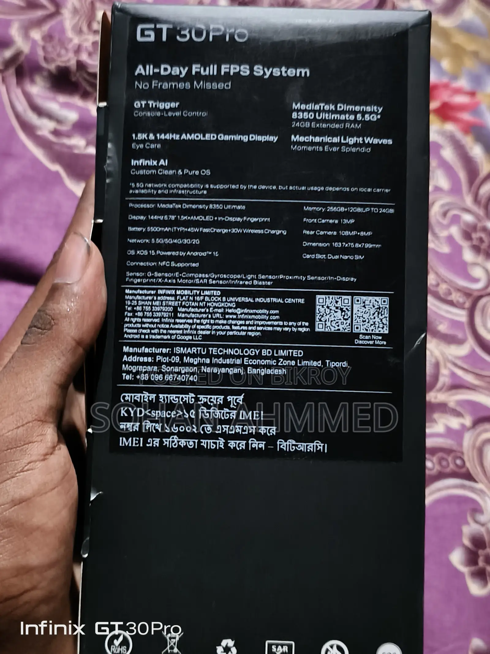Infinix GT 30 Pro 256 GB Silver